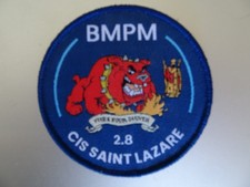 écusson pompier tissé brodé