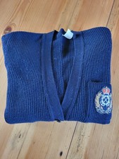 GILET EN MAILLE CÔTELÉE BLEU