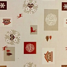 Nappe de Table en Toile Cirée Noël B4017-01 Carré Rond Oval