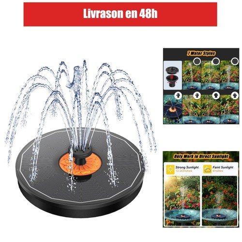 Yzert fontaine solaire 5w - fontaine, 3.5w