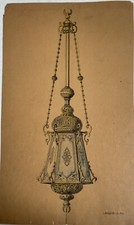 LUSTRE BYZANTIN ET ORIENTAL ENCRE ET AQUARELLE