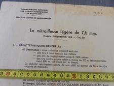 WW2 / ECOLE CADRES LANGENARGEN / ALLEMAGNE TOA / MIT. BROWNING CAL 30 / ORIGINAL