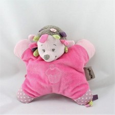 Doudou semi plat hérisson marron gris rose vert Manon NATTOU - 21183