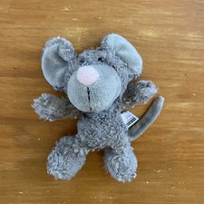 Doudou Peluche Sigikid Souris Grise Gris Nez Rose 23 Cm Avec La Queue