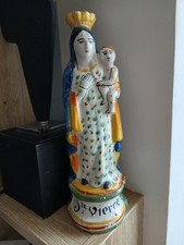 Statuette faïence polychrome