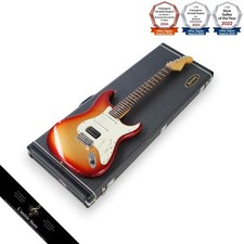 Guitare électrique Fender USA American Deluxe Stratocaster HSS Sunset Metalli...