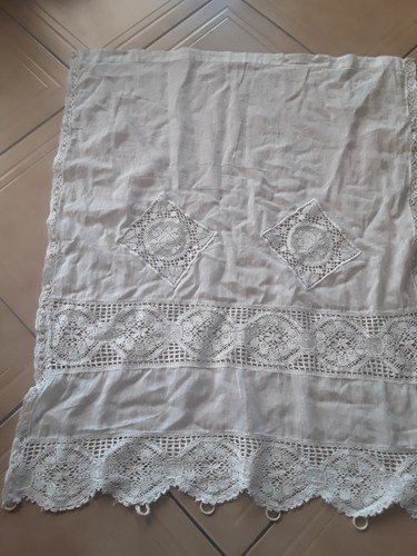 Rideau ancien blanc - blanc,