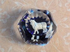 Sulfure presse papier en cristal signé Baccarat 1956