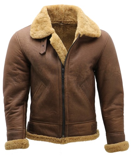 Veste aviateur cuir marron - en,