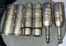 LOT DE 6 ADAPTATEURS  XLR ET XLR JACK NEUTRIK