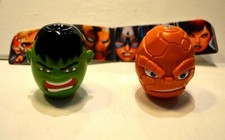 JOUET LOT 2 MINI FIGURINE TÊTE SONORE HULK LA CHOSE MARVEL SUPERHÉROS