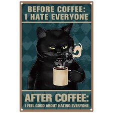 Black Cat Coffee Metal Tin