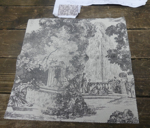 Coupon tissu toile jouy - coupon,