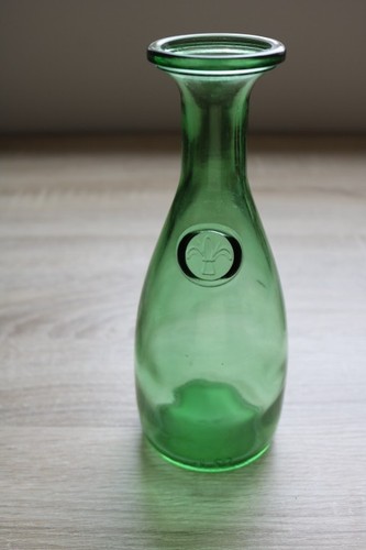Vintage carafe verre vert - carafe,