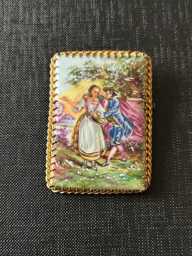 Ancien broche porcelaine - broche,
