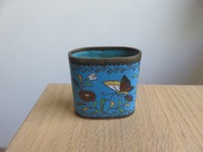 ANCIEN POT EN BRONZE CLOISONNE