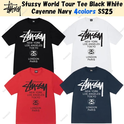 Shirt stussy world tour noir - stussy,