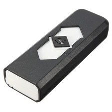 BRIQUET tempête USB rechargeable ECOLOGIQUE SANS GAZ NI ESSENCE NOIR