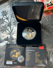 10 Yuan Argent, Or 24K & Black Ruthenium - Panda 2025 Chine - Gold Black Empire