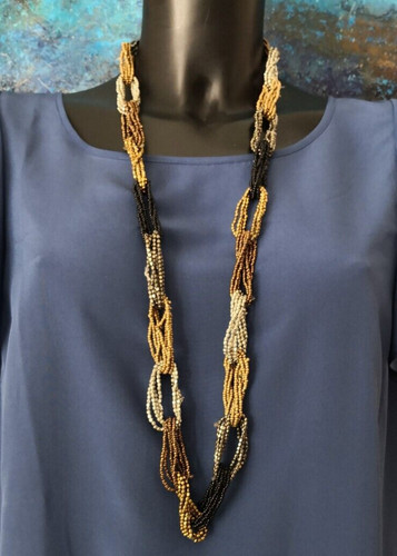 Collier sautoir perles - collier, en