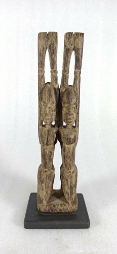 Statue couple tellem bois - statue,