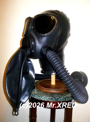 0mm latex gas mask hood - latex,