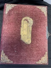 ancien album photo en Tissu vide bon état Extérieur