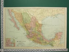 C1880 Ancien Carte ~ Mexico