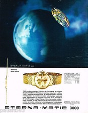 PUBLICITE ADVERTISING 075  1970  ETERNA-MATIC  3000  collection montre  DATO