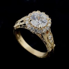 Bague promesse diamant simulé