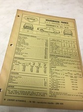 Fiche technique automobile VW K70 K70L K70LS édition 1974 Volkswagen K 70