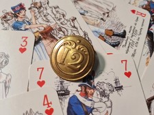 Napoléon 1er Empire : bouton Gros module 12e régiment d'infanterie 1816 - 1823