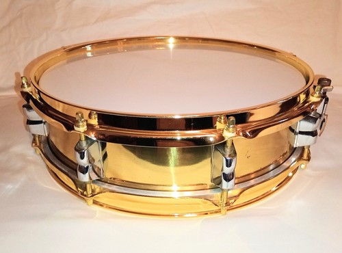 Unmarked brass piccolo snare - brass,