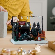 Village De Noël Illuminé, Maison, Dortoir, Festival, Cuisine De Vacances Avec