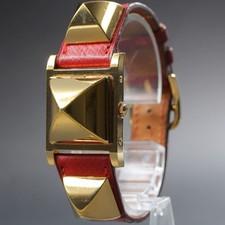 Montre Femme Vintage Années 90 HERMES Medor Quartz 23mm Cadran Blanc...