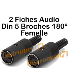 2 Fiches Din 5 Broches 180°
