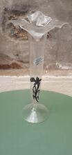 Vase style soliflore avec décor en étain état correct