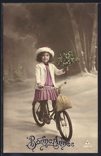 Carte postale fille - sur, un