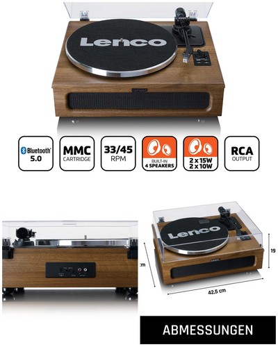 Platine disque vinyle - disque, bois