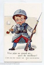 WW1 .A. WUYTS .Patriotique .POILU.Enfant. Une pipe au grand air. Child patriotic
