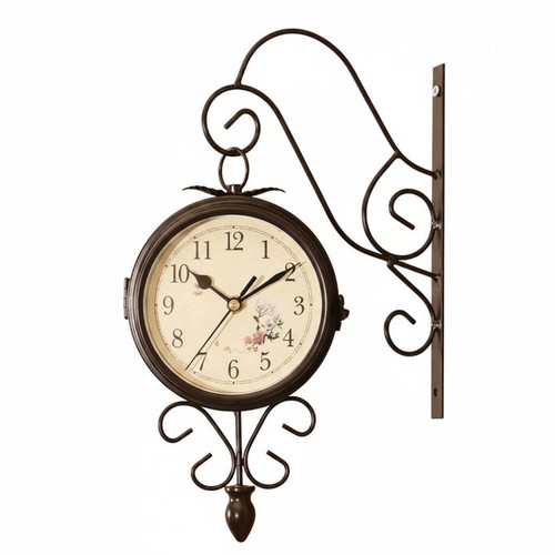 Horloge double face fer - double,