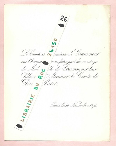 Faire part mariage comte - faire, +