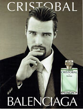 Publicité Advertising 107  2000  parfum homme Cristobal par Balenciaga