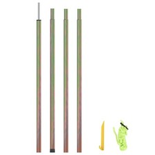 2x Mâts de Parasol 200 cm Acier Galvanisé Poteau Voile d’Ombrage Tente vidaXL