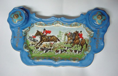 Encrier ancien porcelaine - encrier,
