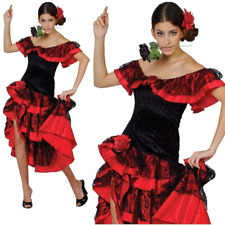 Rumba Espagnole Senorita Robe Fantaisie Pour Femmes Danseuse Flamenco
