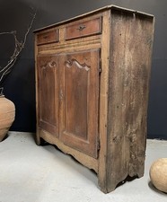 Buffet Ancien XVIII Louis XV Bois Massif Art Populaire Campagne Enfilade Meuble