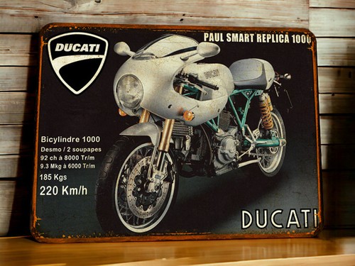 Plaque métal ducati - plaque, paul