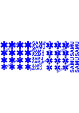 ALEZAN MODELS . DECALCOMANIES . SAMU AMBULANCE . 1/43 .