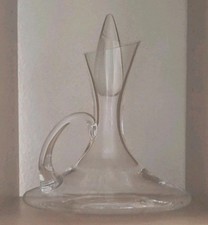 CARAFE À VIN, DÉCANTEUR EN VERRE CRISTALLIN STYLE PEUGEOT - BOUCHON TRANSPARENT 